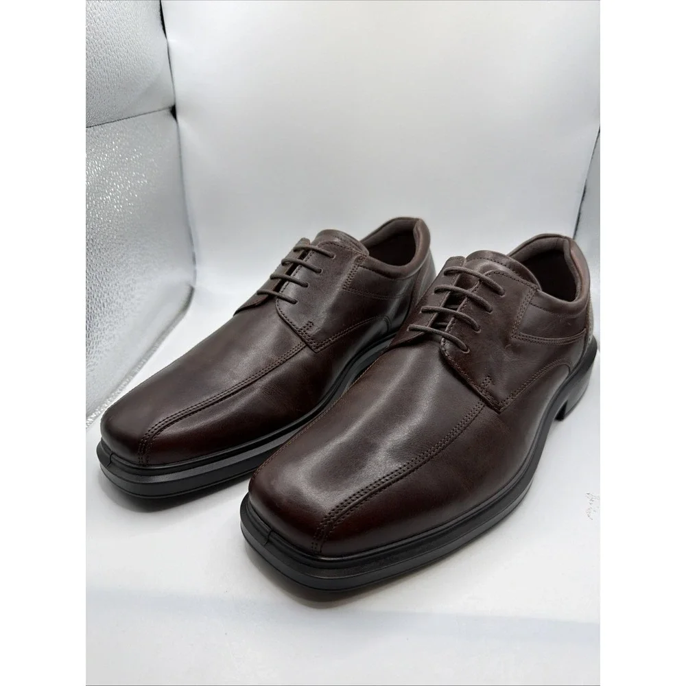 ECCO Men's Helsinki Bike Toe Lace Up Mink Oxfords Dress Shoes Size 11-11.5 New